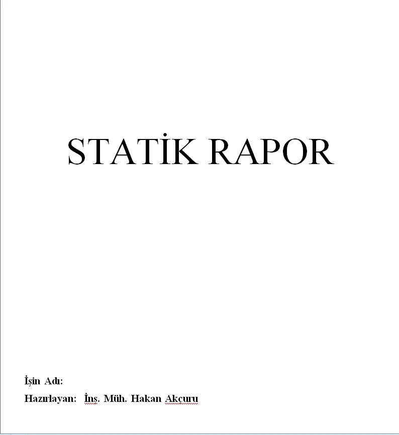 Bursa Statik Rapor Bursa Statik Rapor